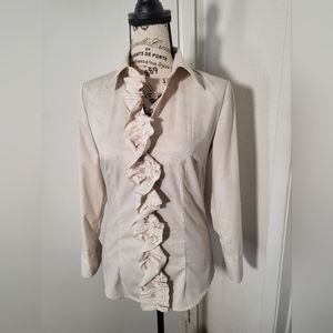 Tuxedo style button up shirt, Size xs. Brand is New York &co.